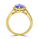 1.05ct Cushion Tanzanite Ring with 0.42 cttw Diamond