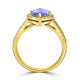 1.05ct Cushion Tanzanite Ring with 0.42 cttw Diamond