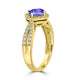 1.05ct Cushion Tanzanite Ring with 0.42 cttw Diamond