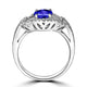 1.2ct Oval Tanzanite Ring with 0.27 cttw Diamond