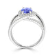 1.8ct Oval Tanzanite Ring with 0.4 cttw Diamond