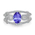 1.2ct Oval Tanzanite Ring with 0.36 cttw Diamond