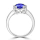 1.8ct Oval Tanzanite Ring with 0.13 cttw Diamond