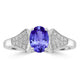 0.76ct Oval Tanzanite Ring with 0.12 cttw Diamond