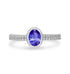 0.76ct Oval Tanzanite Ring with 0.21 cttw Diamond