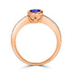 0.76ct Oval Tanzanite Ring with 0.21 cttw Diamond