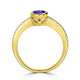 0.76ct Oval Tanzanite Ring with 0.21 cttw Diamond