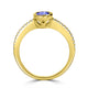 0.76ct Oval Tanzanite Ring with 0.21 cttw Diamond