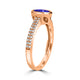0.76ct Oval Tanzanite Ring with 0.21 cttw Diamond