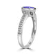 0.76ct Oval Tanzanite Ring with 0.21 cttw Diamond