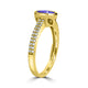 0.76ct Oval Tanzanite Ring with 0.21 cttw Diamond