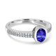 0.76ct Oval Tanzanite Ring with 0.21 cttw Diamond