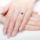 0.76ct Oval Tanzanite Ring with 0.21 cttw Diamond
