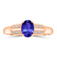 0.76ct Oval Tanzanite Ring with 0.07 cttw Diamond
