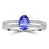 0.76ct Oval Tanzanite Ring with 0.18 cttw Diamond