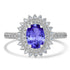 1.2ct Oval Tanzanite Ring with 0.5 cttw Diamond