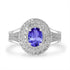 1.2ct Oval Tanzanite Ring with 0.66 cttw Diamond