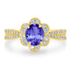 1ct Oval Tanzanite Ring with 0.42 cttw Diamond