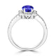 1ct Oval Tanzanite Ring with 0.42 cttw Diamond
