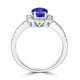 1ct Oval Tanzanite Ring with 0.42 cttw Diamond