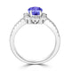 1ct Oval Tanzanite Ring with 0.42 cttw Diamond