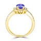 1ct Oval Tanzanite Ring with 0.42 cttw Diamond