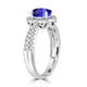 1ct Oval Tanzanite Ring with 0.42 cttw Diamond