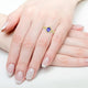 1ct Oval Tanzanite Ring with 0.42 cttw Diamond