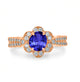 1ct Oval Tanzanite Ring with 0.45 cttw Diamond