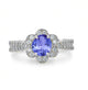1ct Oval Tanzanite Ring with 0.45 cttw Diamond