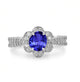 1ct Oval Tanzanite Ring with 0.45 cttw Diamond