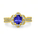 1ct Oval Tanzanite Ring with 0.45 cttw Diamond