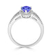 1.3ct Pear Tanzanite Ring with 0.44 cttw Diamond