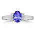 0.76ct Oval Tanzanite Ring with 0.12 cttw Diamond