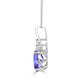 2.15ct Oval Tanzanite Pendant with 0.17 cttw Diamond