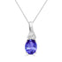 2.15ct Oval Tanzanite Pendant with 0.17 cttw Diamond