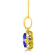 2.85ct Oval Tanzanite Pendant with 0.49 cttw Diamond