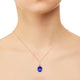 2.85ct Oval Tanzanite Pendant with 0.49 cttw Diamond