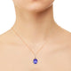 2.85ct Oval Tanzanite Pendant with 0.49 cttw Diamond