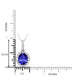 2.85ct Oval Tanzanite Pendant with 0.49 cttw Diamond