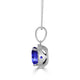 3.4ct Square Cushion Tanzanite Pendant with 0.19 cttw Diamond