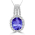 3.25ct Oval Tanzanite Pendant with 0.84 cttw Diamond