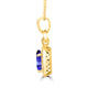 3.25ct Oval Tanzanite Pendant with 0.36 cttw Diamond