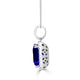 3.5ct Emerald Tanzanite Pendant with 0.32 cttw Diamond