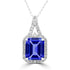 3.5ct Emerald Tanzanite Pendant with 0.38 cttw Diamond