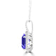 3.5ct Emerald Tanzanite Pendant with 0.38 cttw Diamond