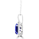 3.5ct Emerald Tanzanite Pendant with 0.38 cttw Diamond