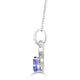 1.2ct Oval Tanzanite Pendant with 0.15 cttw Diamond