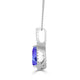 2.05ct Pear Tanzanite Pendant with 0.19 cttw Diamond