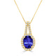 1.8ct Oval Tanzanite Pendant with 0.29 cttw Diamond